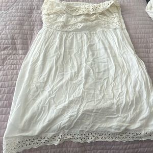 Cream dress strapless
